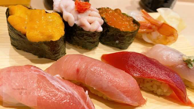 豊洲市場神楽寿司の握り寿司